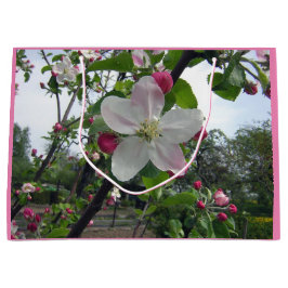 Sacola Para Presentes Grande Flor de Maçã