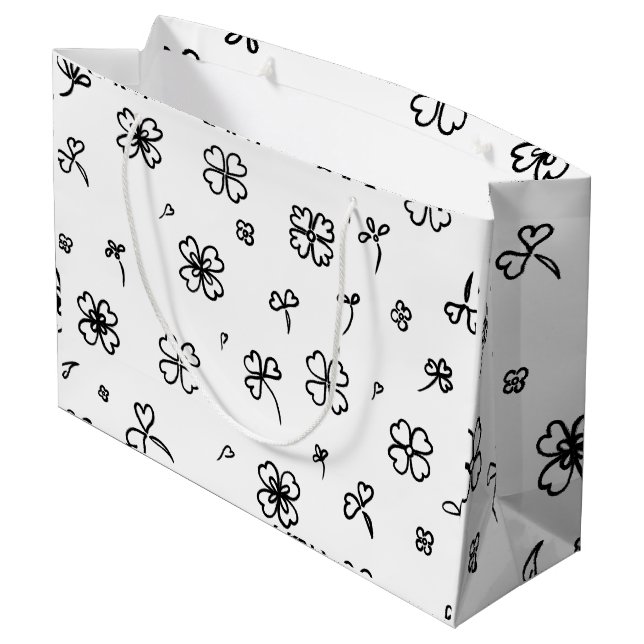 Sacola Para Presentes Grande Flor do amor (Verso inclinado)