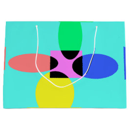 Sacola Para Presentes Grande Flor futurística