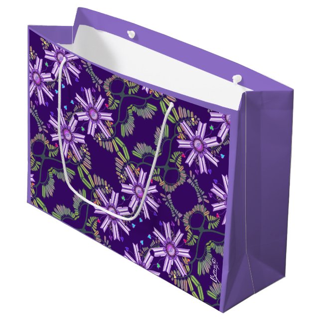 Sacola Para Presentes Grande Flor no Deserto Grande Saco de Presente (Frente inclinada)