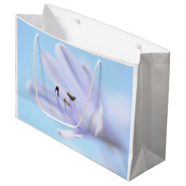 Sacola Para Presentes Grande Flor Roxo Púrpura de Pastel Suave