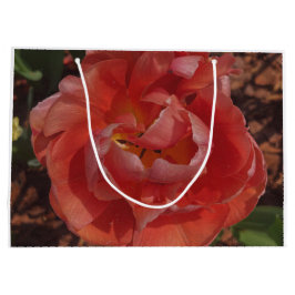 Sacola Para Presentes Grande flor vermelha