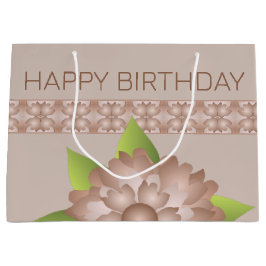 Sacola Para Presentes Grande Floral E Padrão