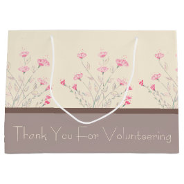 Sacola Para Presentes Grande Floral Elegante Acentuado Com Rosa