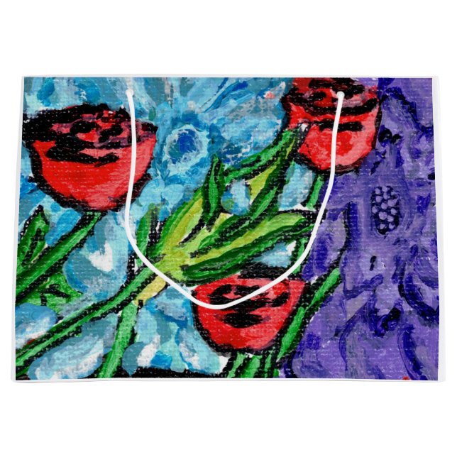 Sacola Para Presentes Grande Floral Gift Bag (Frente)