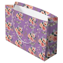 Sacola Para Presentes Grande Floral Gift Bag