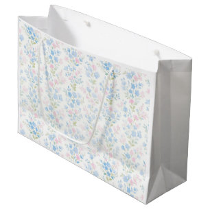Sacola Para Presentes Grande Floral Pastel