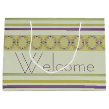 Floral Verde E Roxo Elegante