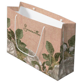 Sacola Para Presentes Grande Floral Vintage Personalizado