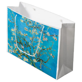 Sacola Para Presentes Grande Flores de Amendoeira Vincent Van Gogh