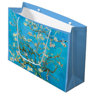 Sacola Para Presentes Grande Flores de Amendoeira Vincent Van Gogh