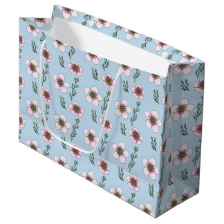Sacola Para Presentes Grande Flores de Manuka
