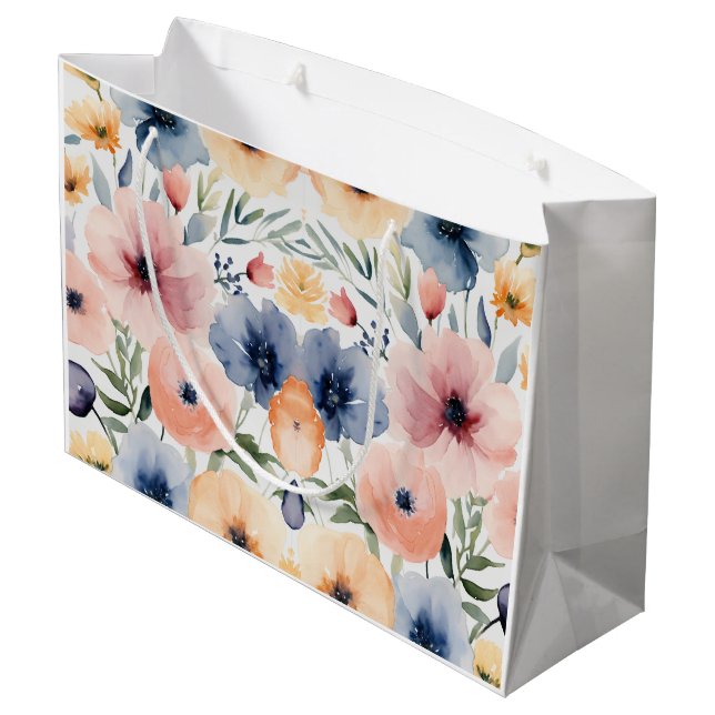 Sacola Para Presentes Grande Flores e Maravilhas: Uma bela surpresa de presente (Verso inclinado)