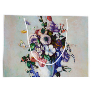Sacola Para Presentes Grande Flores em um Vaso Rococo, Paul Cezanne