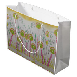 Sacola Para Presentes Grande Flores Whimsical Gift Bag