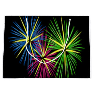 SACOLA PARA PRESENTES GRANDE FOGOS DE ARTIFÍCIO