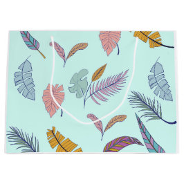 Sacola Para Presentes Grande Folhas