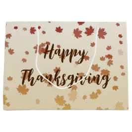 Sacola Para Presentes Grande Folhas de Ação de Graças