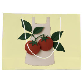 Sacola Para Presentes Grande Folhas de Foodie — Apron & Tomates