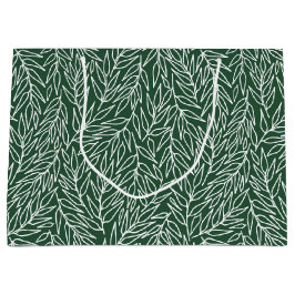 Sacola Para Presentes Grande Folhas de galho.