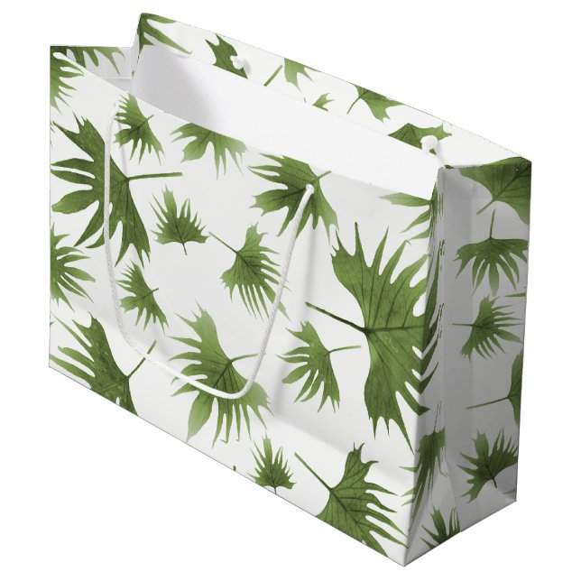 Sacola Para Presentes Grande Folhas de Vinha das Canárias (Frente inclinada)