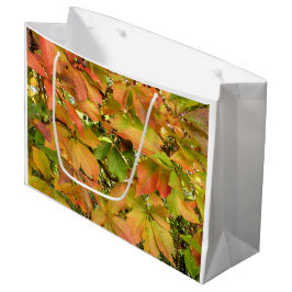 Sacola Para Presentes Grande Folhas selvagens da vinha do outono