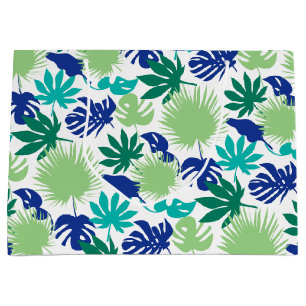 Sacola Para Presentes Grande Folhas tropicais
