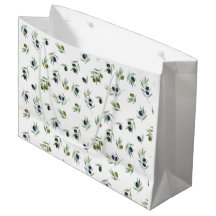 Folhas Verde Oliva Padrão Floral Aquarela
