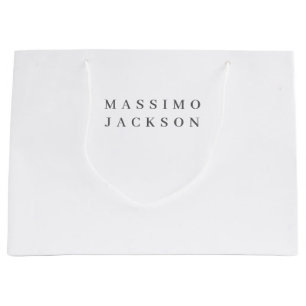 Sacola Para Presentes Grande Fonte Serif Minimalista Elegante e Profissional