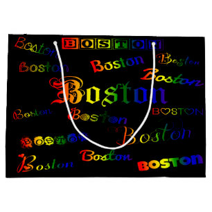 Sacola Para Presentes Grande Fontes do Boston Rainbow