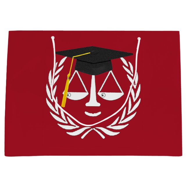 Sacola Para Presentes Grande Formando da Faculdade de Direito do Advogado (Frente)