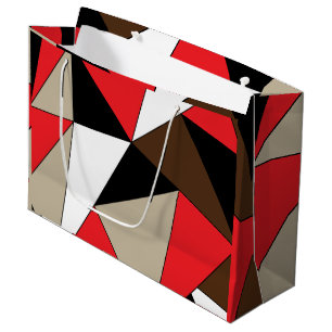 Sacola Para Presentes Grande Formas Geométricas Modernas Coloridas