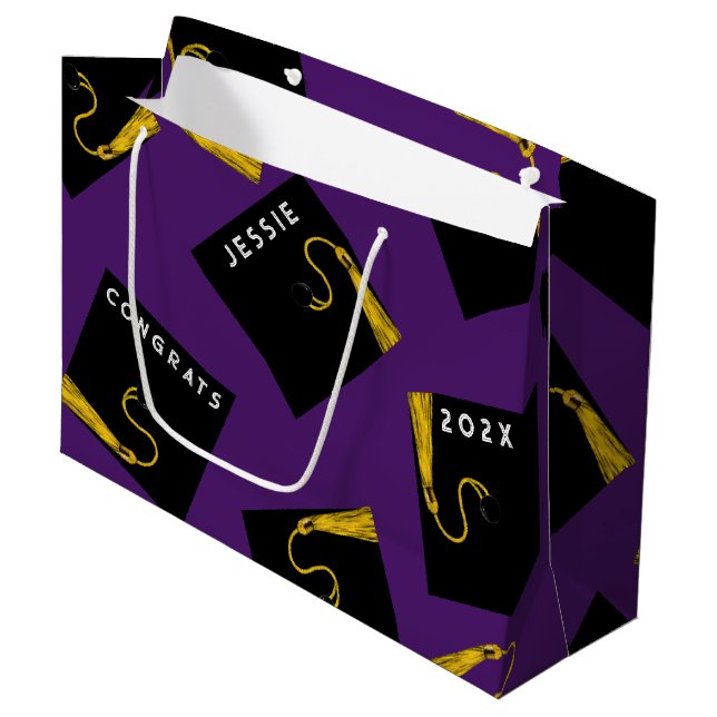 Sacola Para Presentes Grande Formatura Roxa 2026 (Frente inclinada)