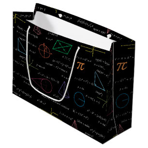 Sacola Para Presentes Grande Fórmulas matemáticas coloridas