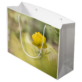 Sacola Para Presentes Grande Foto da Natureza da Flor Amarela