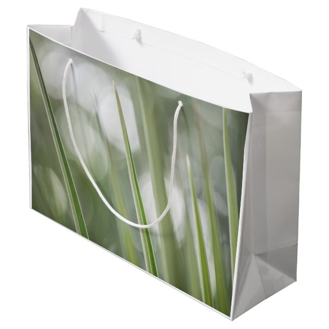 Sacola Para Presentes Grande Foto da natureza da planta verde (Verso inclinado)