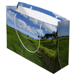 Sacola Para Presentes Grande Foto da Paisagem Natural Havaiana
