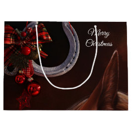 Sacola Para Presentes Grande Foto de ferradura equestre