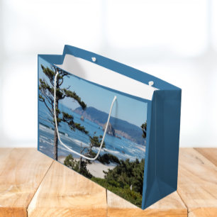 Sacola Para Presentes Grande Foto de paisagem marinha de praia no oceano Cênic