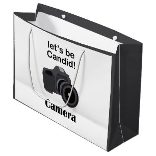 Sacola Para Presentes Grande Fotógrafo de Câmera Escondida
