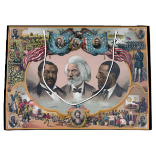 Sacola Para Presentes Grande Fr3d3 Bailey Douglass com Abolicionista Preto