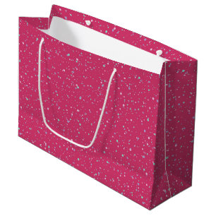 Sacola Para Presentes Grande Framboesa Rosa Espetada Pintada Pintada Pintada