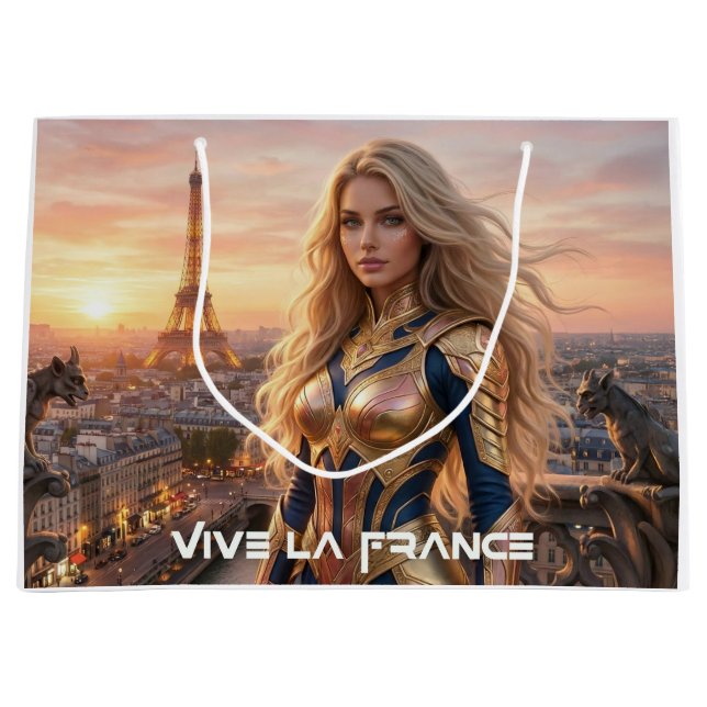 SACOLA PARA PRESENTES GRANDE FRANCE - PARIS (Frente)