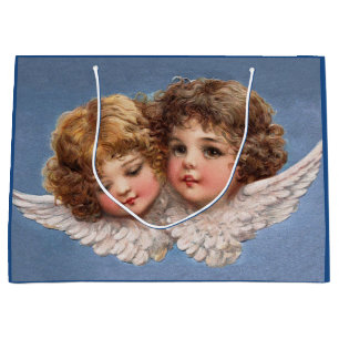 Sacola Para Presentes Grande Frances Brundage: Casal 1 do anjo