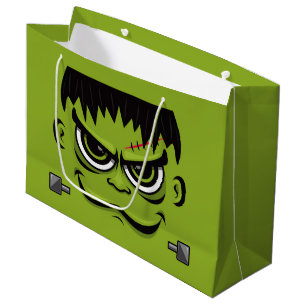Sacola Para Presentes Grande Frankenstein Halloween Face