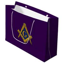 Sacola Para Presentes Grande Freemason Masonic Square e Compass Freemasonry