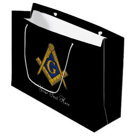 Sacola Para Presentes Grande Freemason Masonic Square e Compass Freemasonry