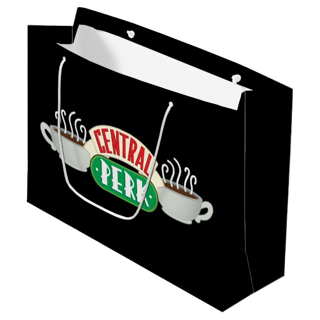 Sacola Para Presentes Grande FRIENDS™ | Logotipo do Central Perk (Frente inclinada)