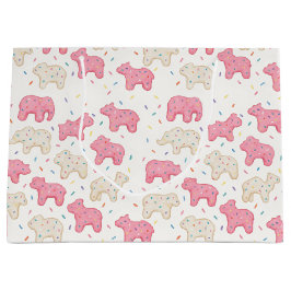 Sacola Para Presentes Grande Frosted Circus Animal Cookie