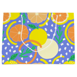 Sacola Para Presentes Grande Fruta cítrica Zesty verão Costa Amalfi